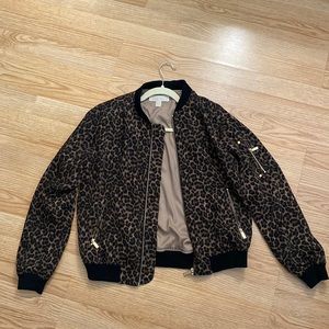 Micheal Kors Cheetah Print Bomber Jacket - size small